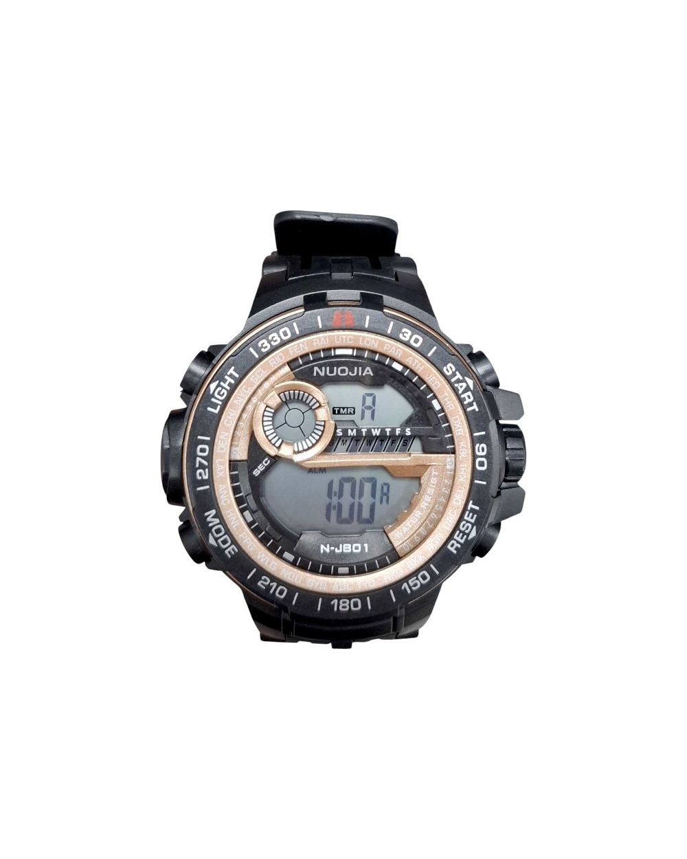 Ψηφιακό ρολόι χειρός - NJ801 - Nuojia - 115180 - Black/Gold