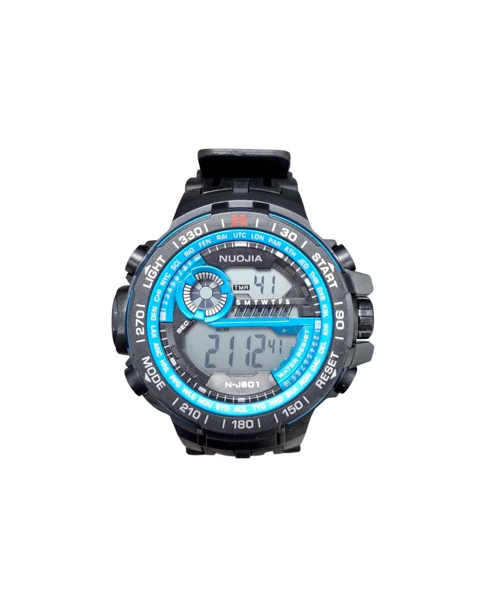 Ψηφιακό ρολόι χειρός - NJ801 - Nuojia - 115180 - Black/Light Blue