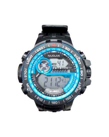Ψηφιακό ρολόι χειρός - NJ801 - Nuojia - 115180 - Black/Light Blue