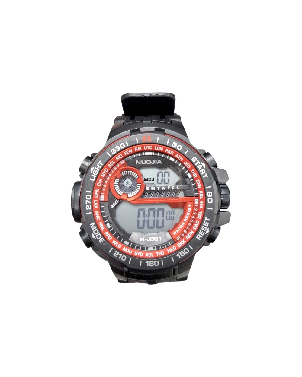 Ψηφιακό ρολόι χειρός - NJ801 - Nuojia - 115180 - Black/Red