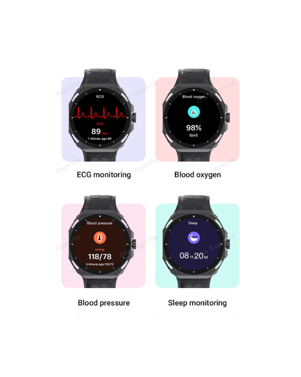 Σετ Smartwatch με 7 λουράκια - V18 Pro Max - 814116 - Gold