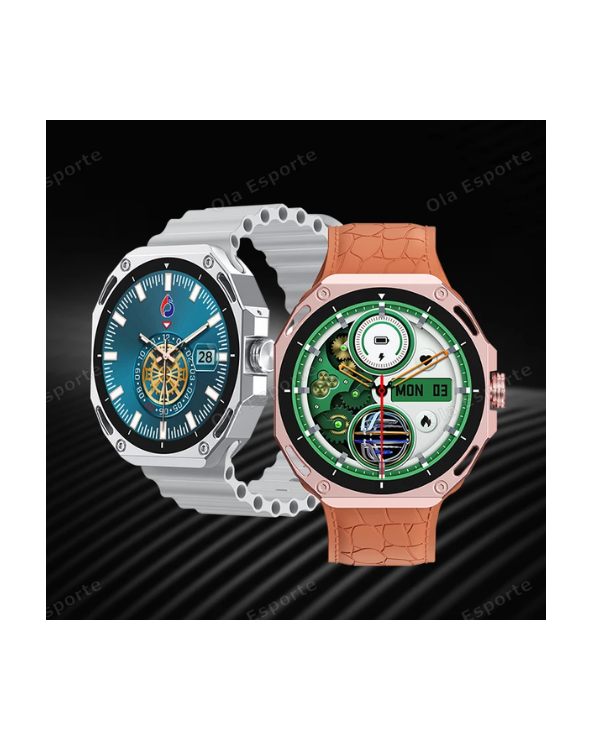 Σετ Smartwatch με 7 λουράκια - V18 Pro Max - 814116 - Gold