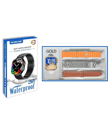 Σετ Smartwatch με 3 λουράκια - WISME-X30 - 750278 - Orange