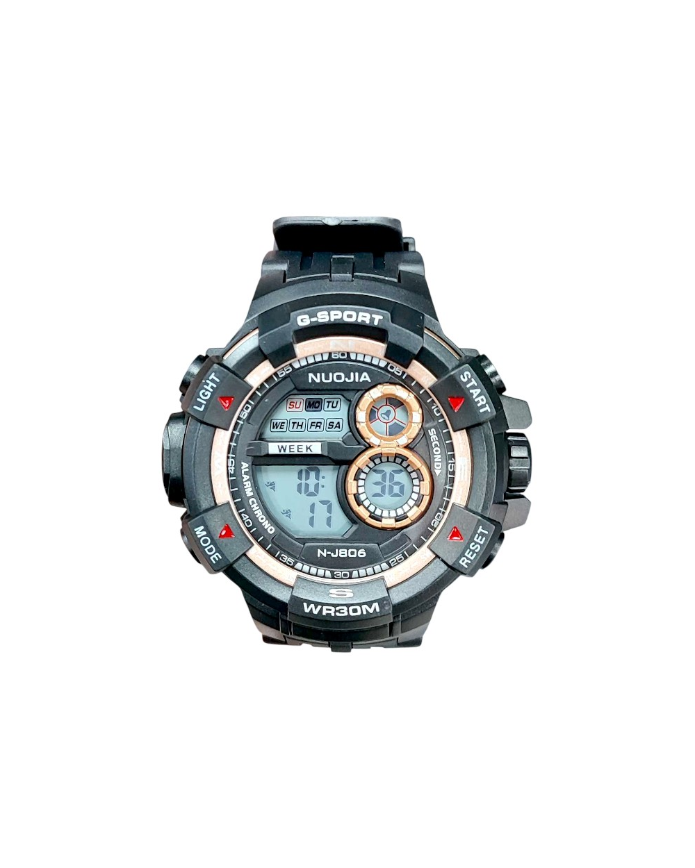 Ψηφιακό ρολόι χειρός - NJ806 - 115179 - Black/Gold