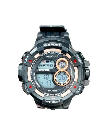 Ψηφιακό ρολόι χειρός - NJ806 - 115179 - Black/Gold