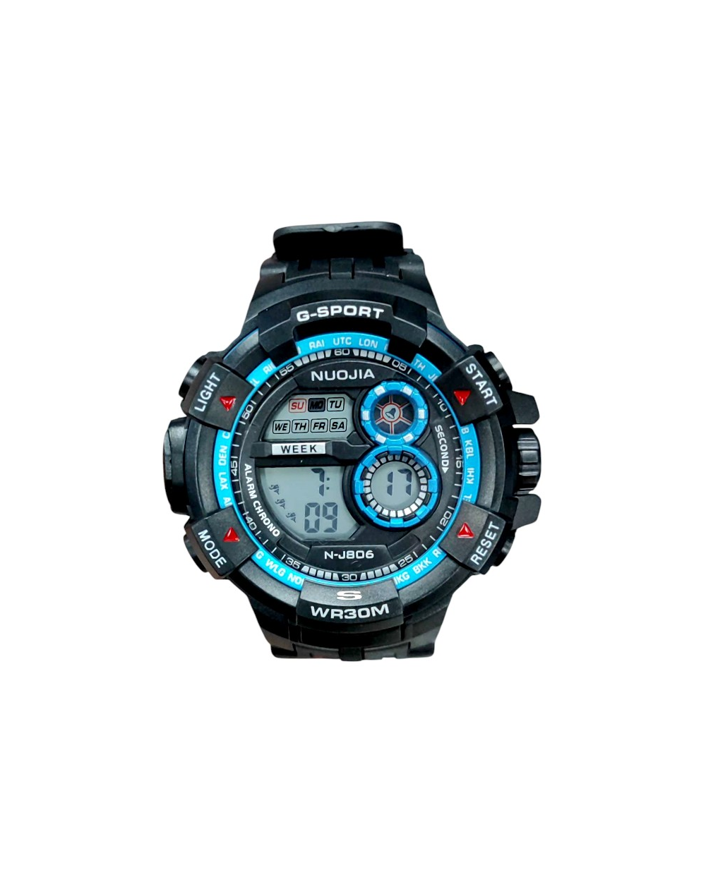 Ψηφιακό ρολόι χειρός - NJ806 - 115179 - Black/Light Blue