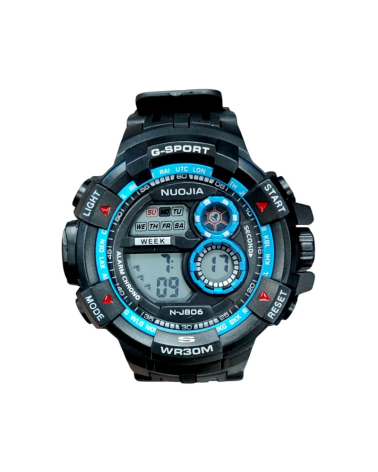 Ψηφιακό ρολόι χειρός - NJ806 - 115179 - Black/Light Blue