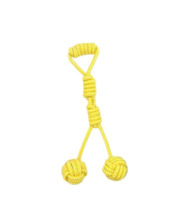 Παιχνίδι σκύλου σχοινί με μπάλες - 35cm - 12pcs