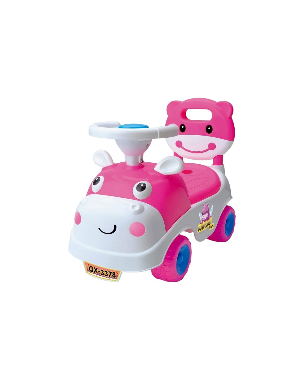 Αυτοκίνητο περπατούρα Ζωάκι - QX-3378-1 - 232387 - Pink