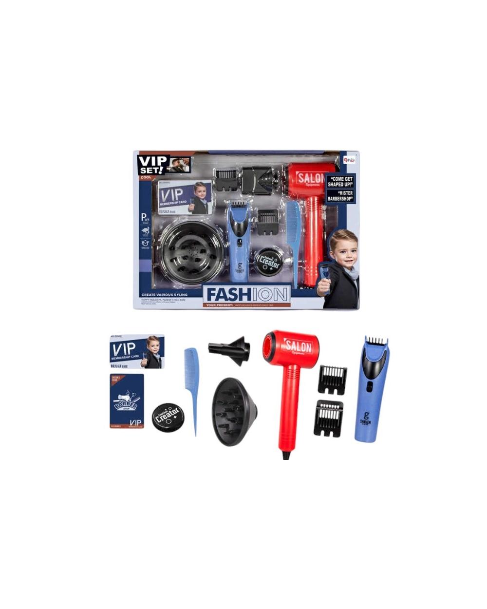 Παιδικό σετ κομμωτικής Barber - 10pcs - QY042