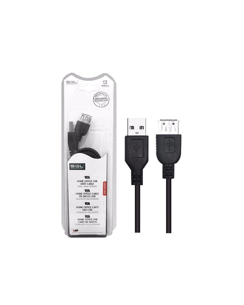 Καλώδιο USB Male/Female - 1.5m - 4D