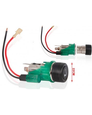 Αναπτήρας αυτοκινήτου με φωτισμό - HQ-6105 - 22mm - 12V