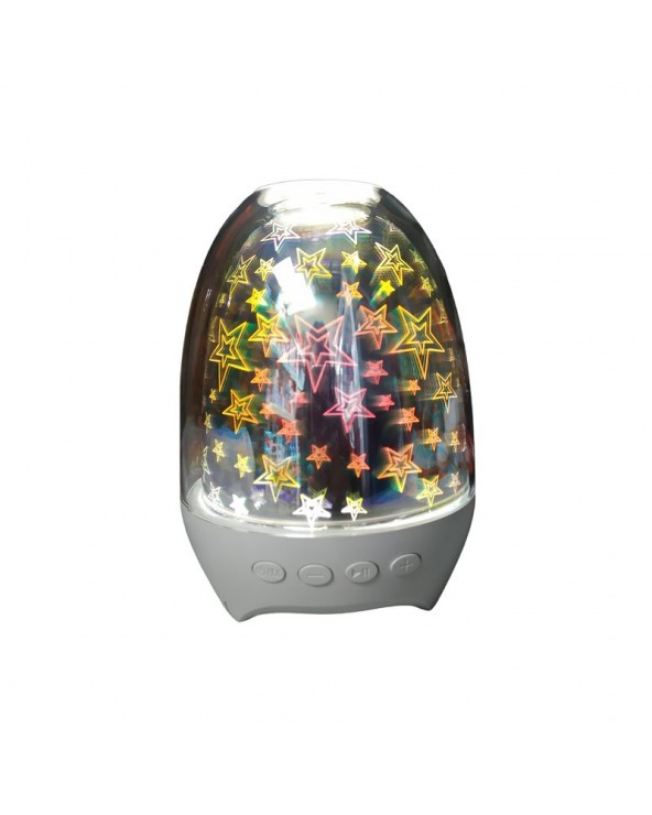 Ασύρματο ηχείο Bluetooth με ραδιόφωνο και φωτεινά σχέδια - S609 - 883648 - Shinning Star