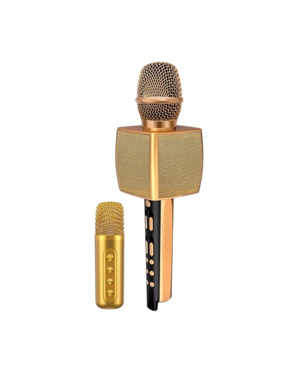 Σετ ασύρματο μικρόφωνο Karaoke με ηχείο &amp;amp; mini μικρόφωνο - YS-98 - 885291 - Gold