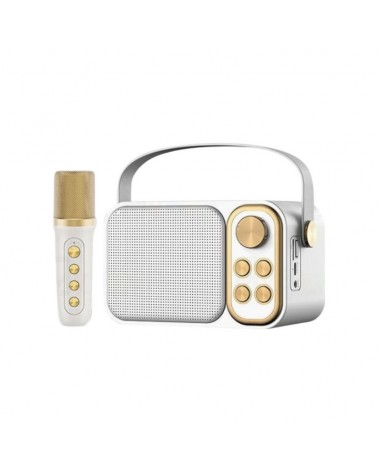 Ασύρματο ηχείο Bluetooth με μικρόφωνο Karaoke - YS-103 - 887288 - White