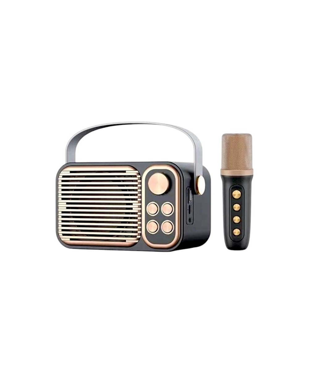 Ασύρματο ηχείο Bluetooth με μικρόφωνο Karaoke - YS-104 - 887295 - Dark Grey