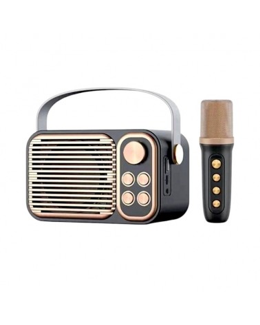 Ασύρματο ηχείο Bluetooth με μικρόφωνο Karaoke - YS-104 - 887295 - Dark Grey