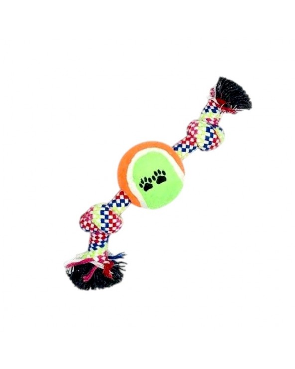 Παιχνίδι σκύλου σχοινί με μπάλα - 23cm - 12pcs - 550568