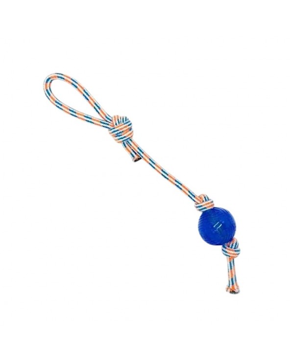 Παιχνίδι σκύλου σχοινί με μπάλα TPR - 46cm - 12pcs