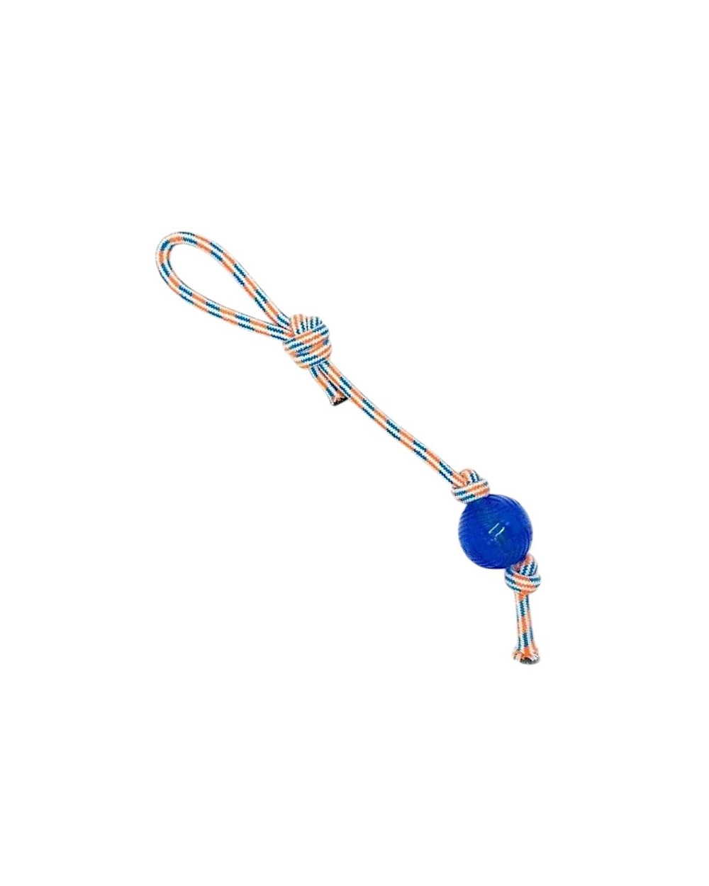 Παιχνίδι σκύλου σχοινί με μπάλα TPR - 46cm - 12pcs