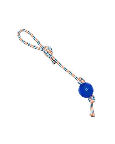 Παιχνίδι σκύλου σχοινί με μπάλα TPR - 46cm - 12pcs