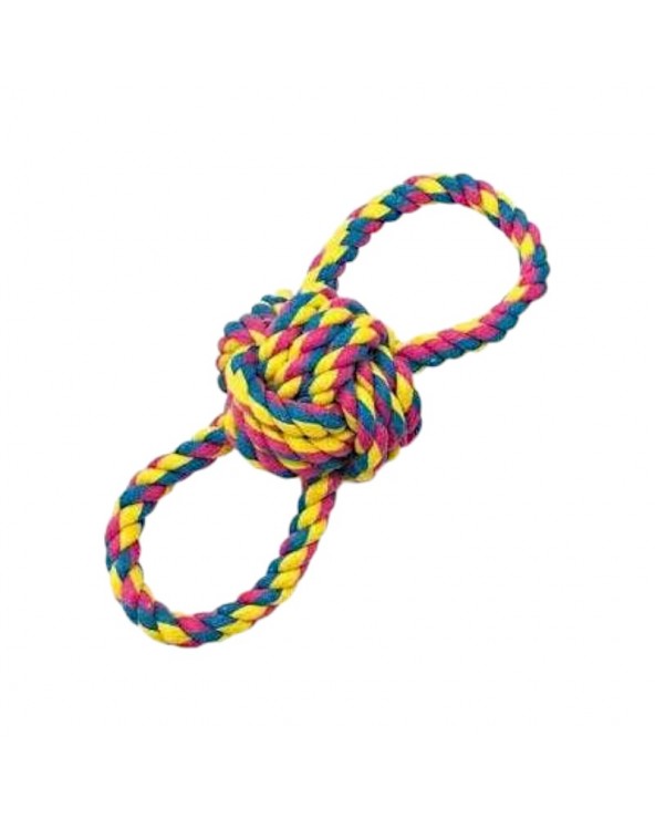 Παιχνίδι κατοικιδίου σχοινί με μπάλα - 22cm - 12pcs