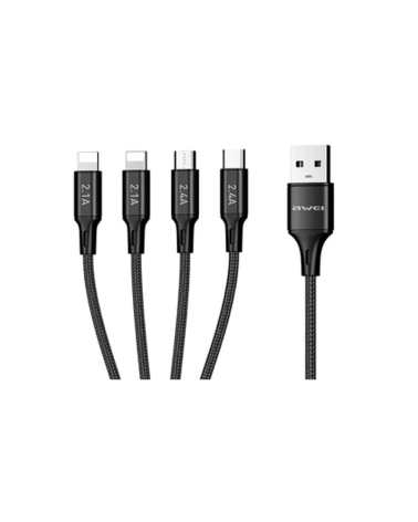 Καλώδιο φόρτισης & data 4in1 - Fast Charge - CL-129 - 1.5m - AWEI