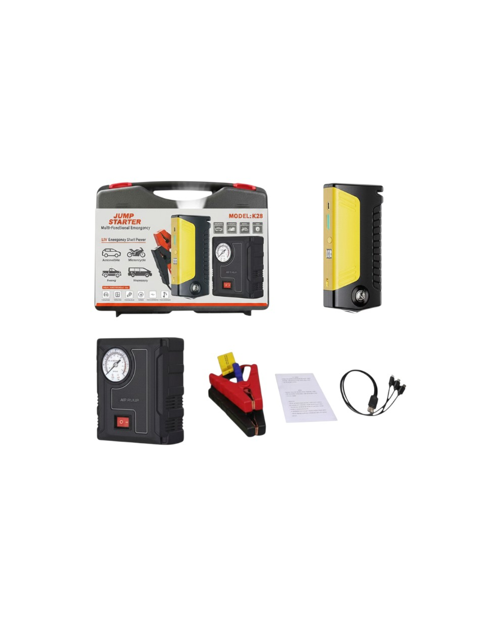 Εκκινητής μπαταρίας οχημάτων Jump Starter με αεροσυμπιεστή - 1710938/06B