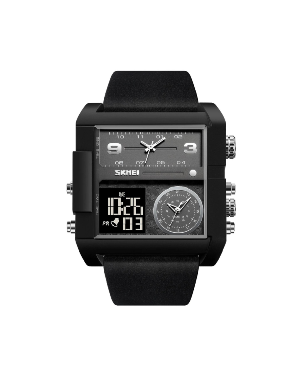 Ψηφιακό/αναλογικό ρολόι χειρός - Skmei - 2020 - Black/Black
