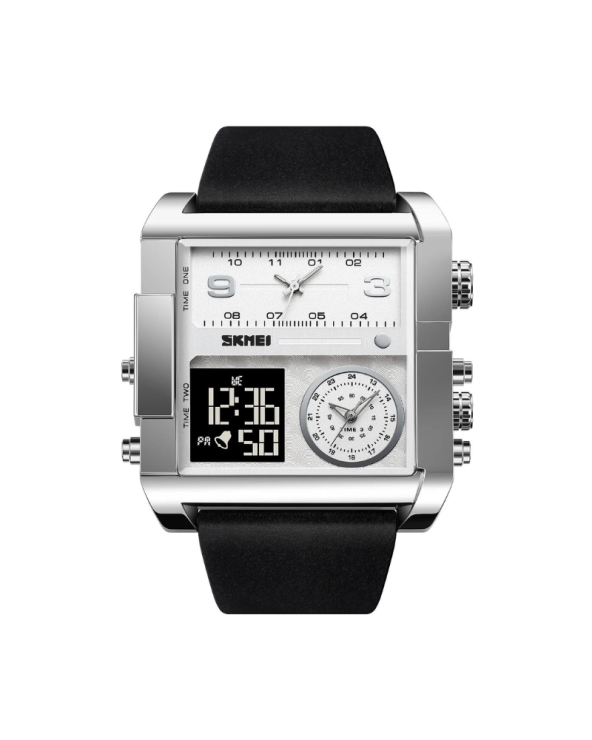Ψηφιακό/αναλογικό ρολόι χειρός - Skmei - 2020 - Silver/Black