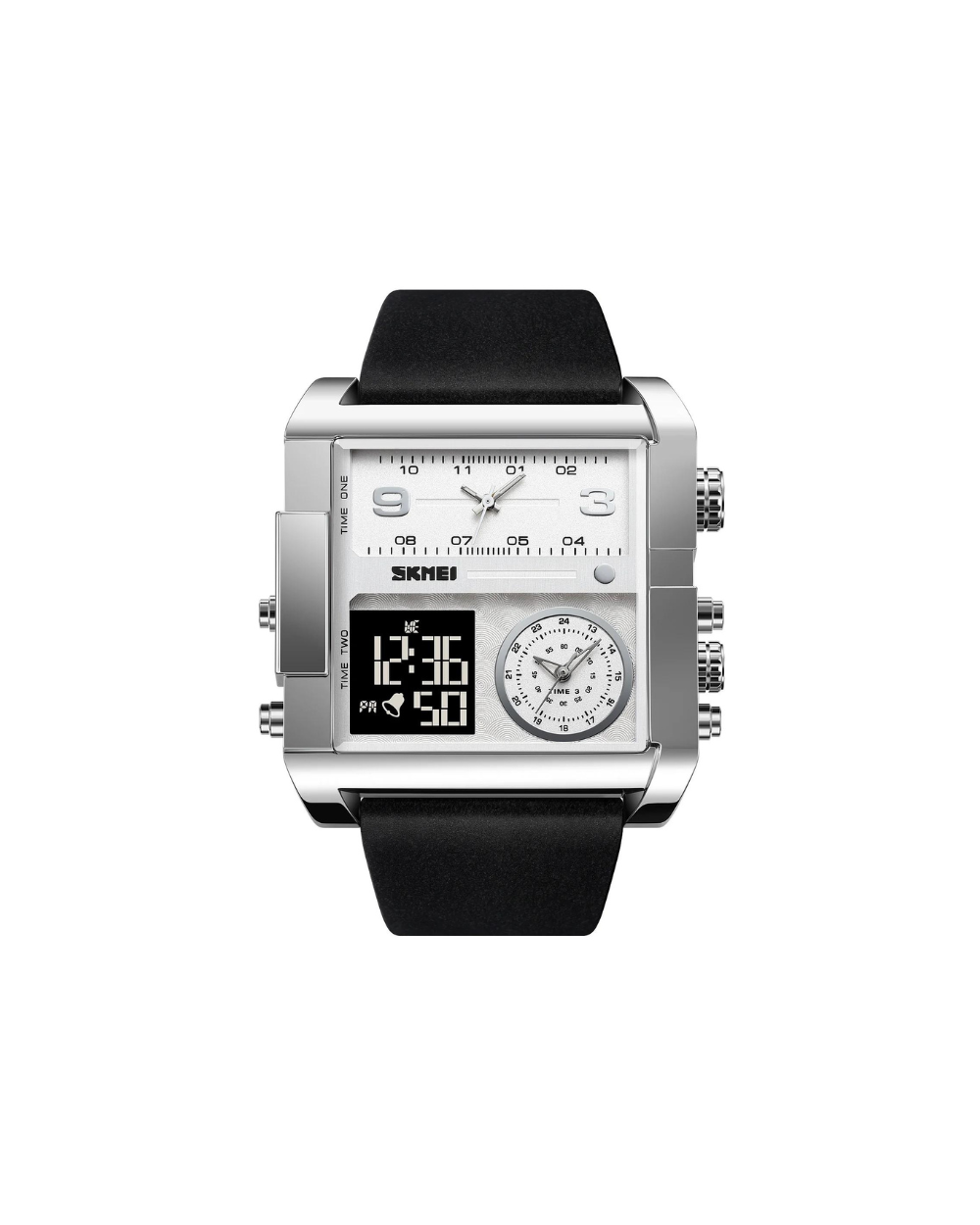 Ψηφιακό/αναλογικό ρολόι χειρός - Skmei - 2020 - Silver/Black