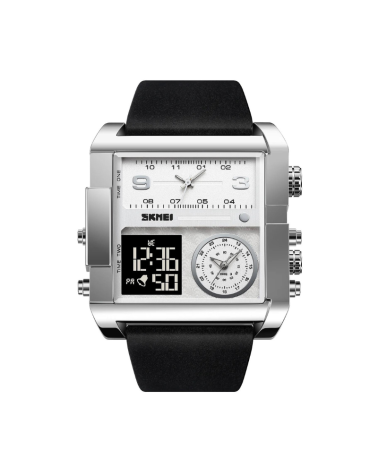 Ψηφιακό/αναλογικό ρολόι χειρός - Skmei - 2020 - Silver/Black