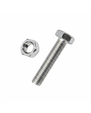 Εξάγωνη βίδα με παξιμάδι - M6×16mm+M6 - Σετ 12 πακέτα των 10 ζευγαριών