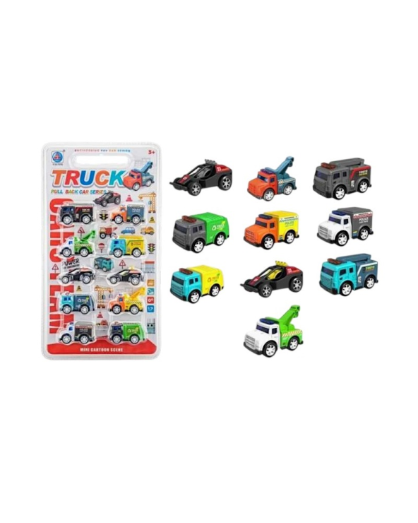 Σετ αυτοκινητάκια με Pull Back - 10pcs - 278-76