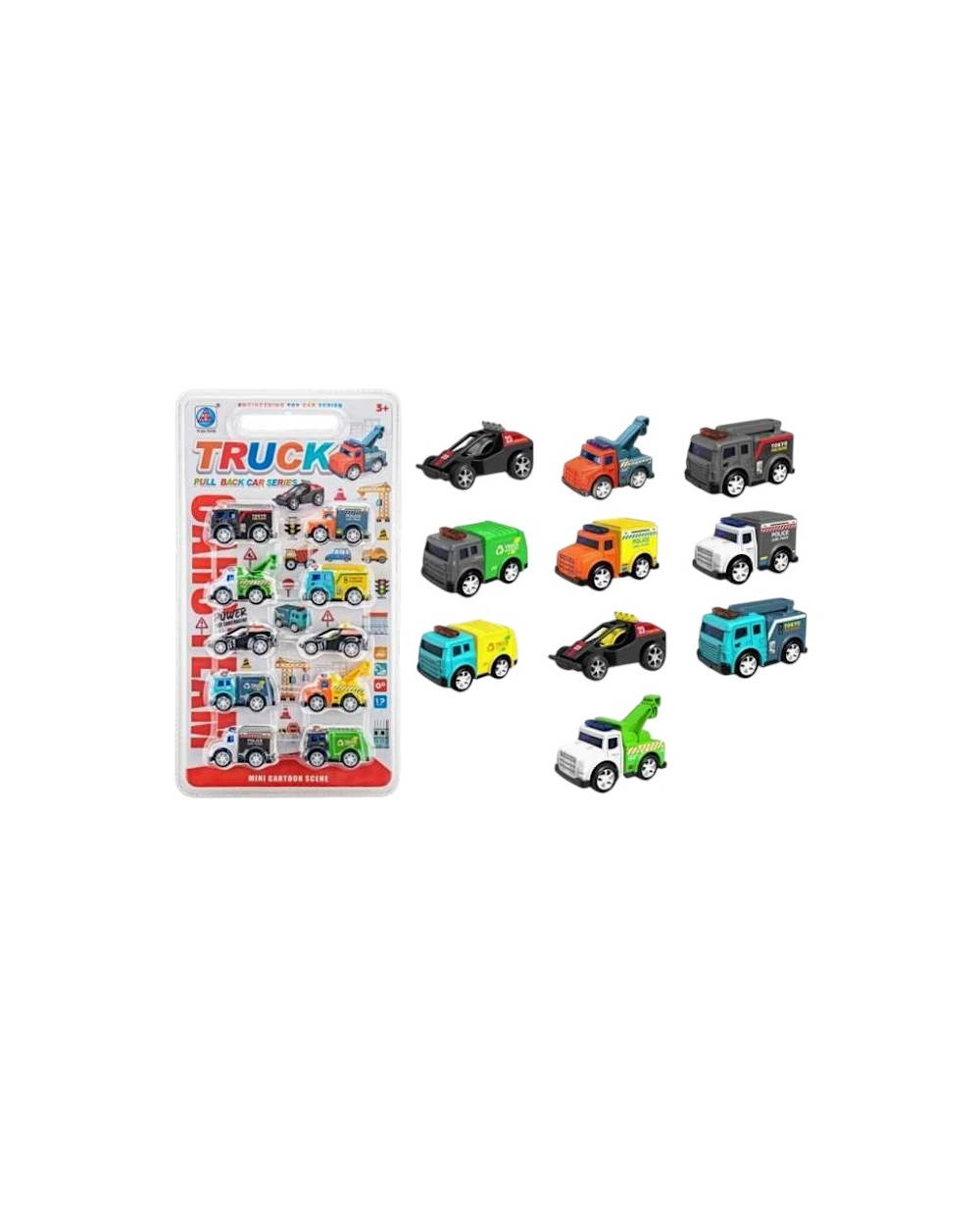 Σετ αυτοκινητάκια με Pull Back - 10pcs - 278-76