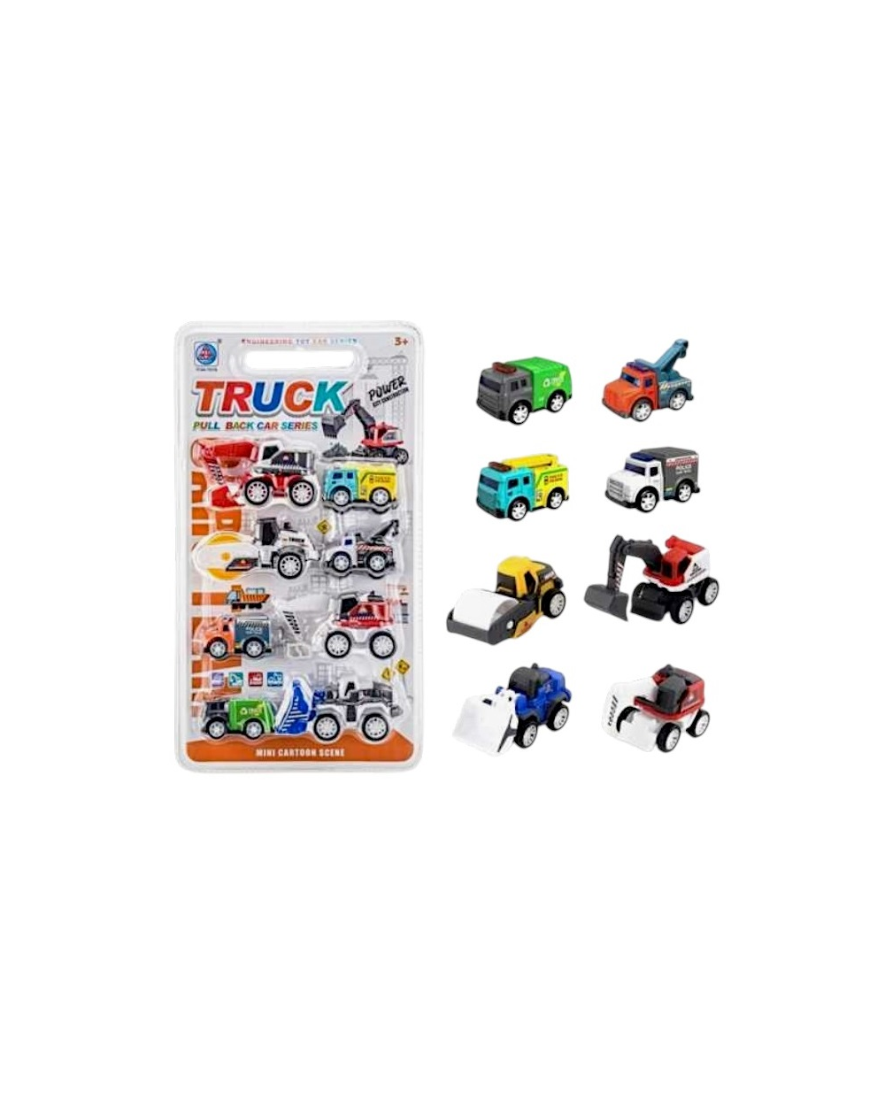 Σετ αυτοκινητάκια με Pull Back - 8pcs - 278-75