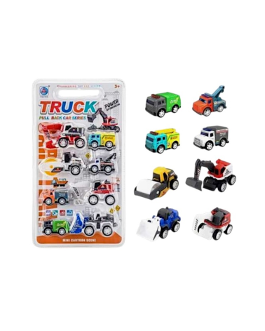 Σετ αυτοκινητάκια με Pull Back - 8pcs - 278-75