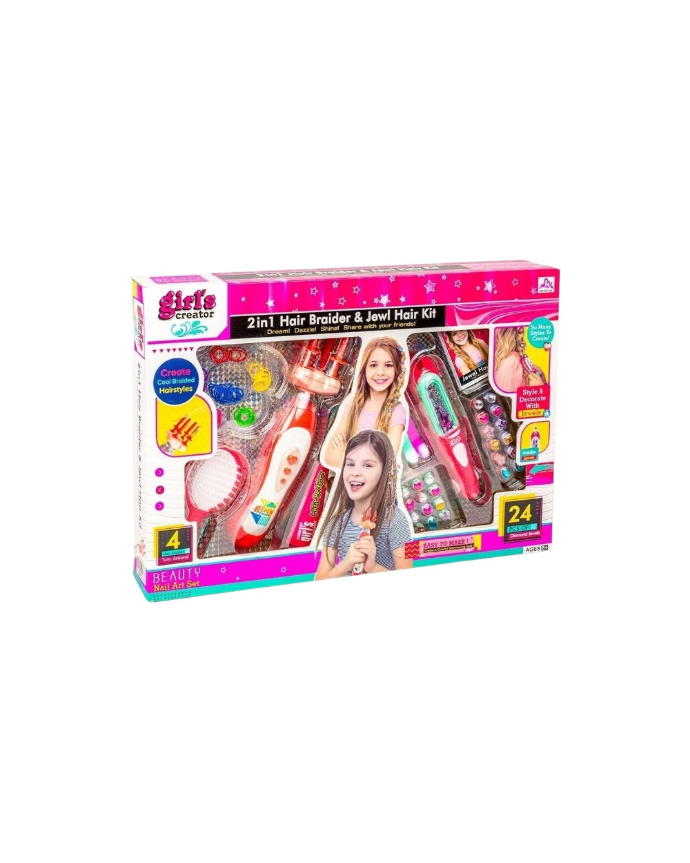 Σετ για πλεξουδάκια μαλλιών με σχέδια - MBK-378