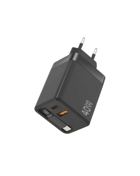 Αντάπτορας φόρτισης με καλώδιο Type-C & 2 θύρες USB-A & Type-C - Fast Charge - 40W - DS65