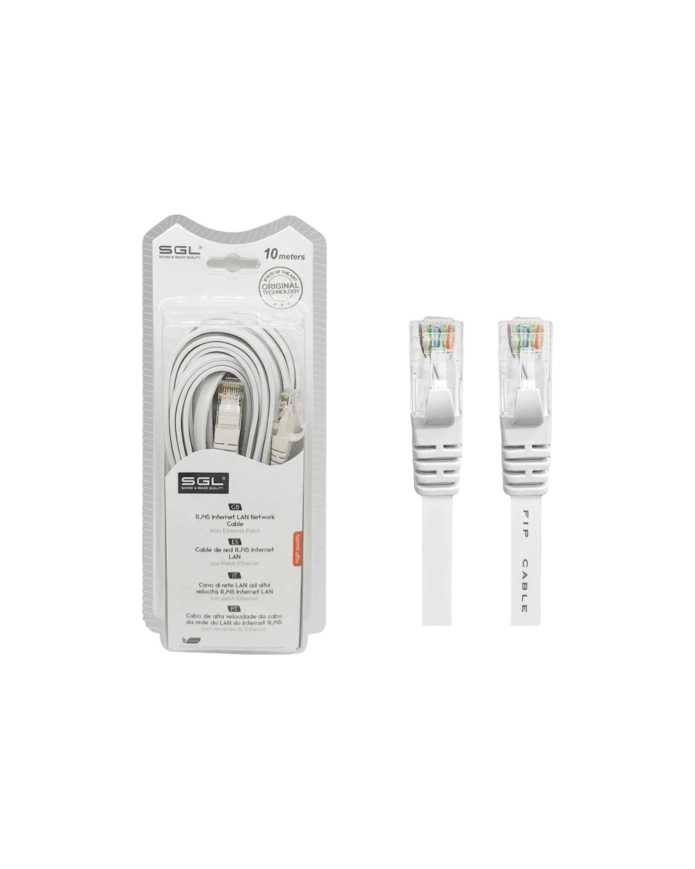 Καλώδιο δικτύου Ethernet - Πλακέ - A8P8C - 10m