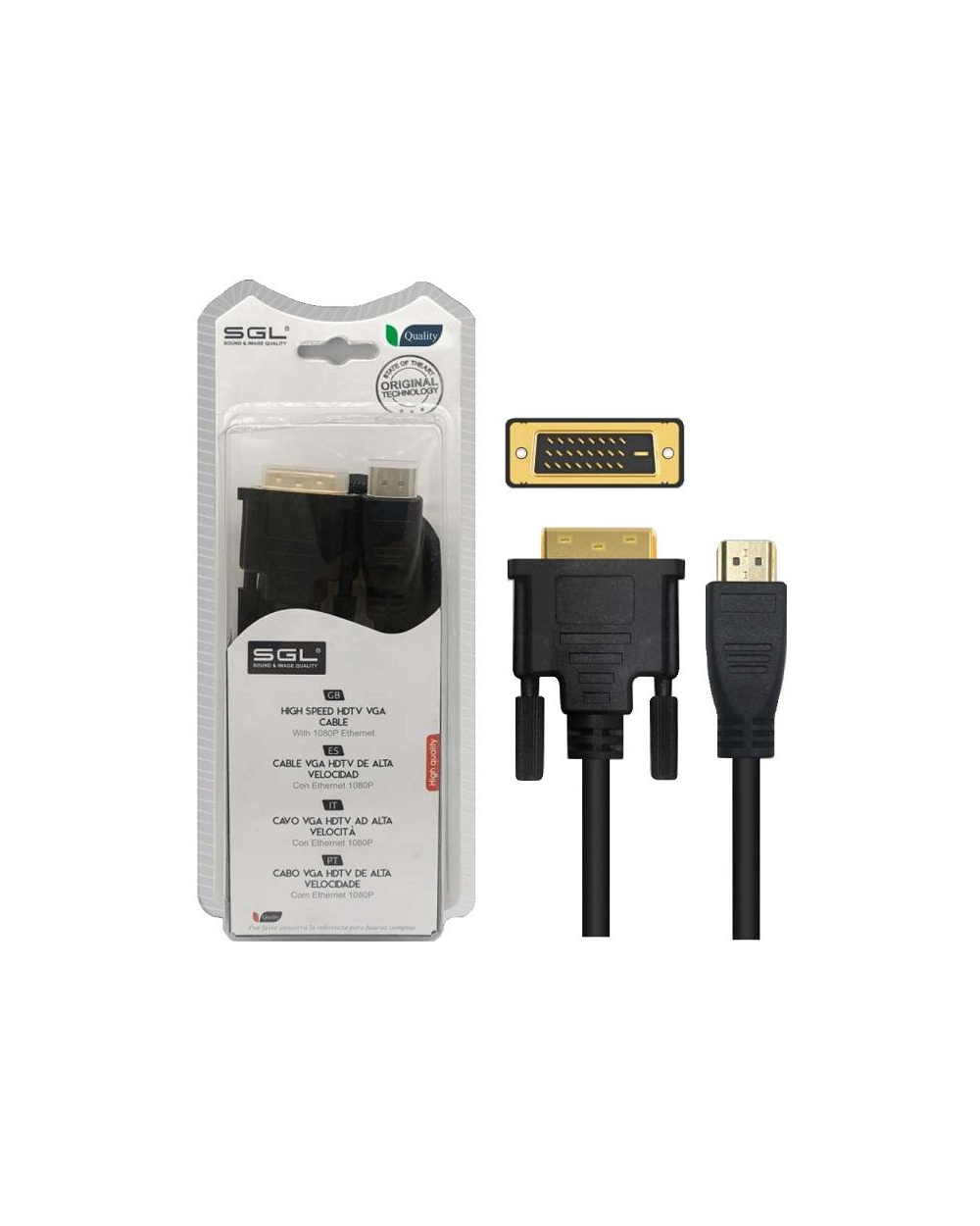 Καλώδιο HDMI-DVI - 1.5m - 1595