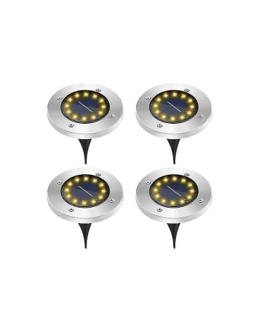 Ηλιακό φωτιστικό κήπου LED - Καρφωτό - 4pcs - 12LED