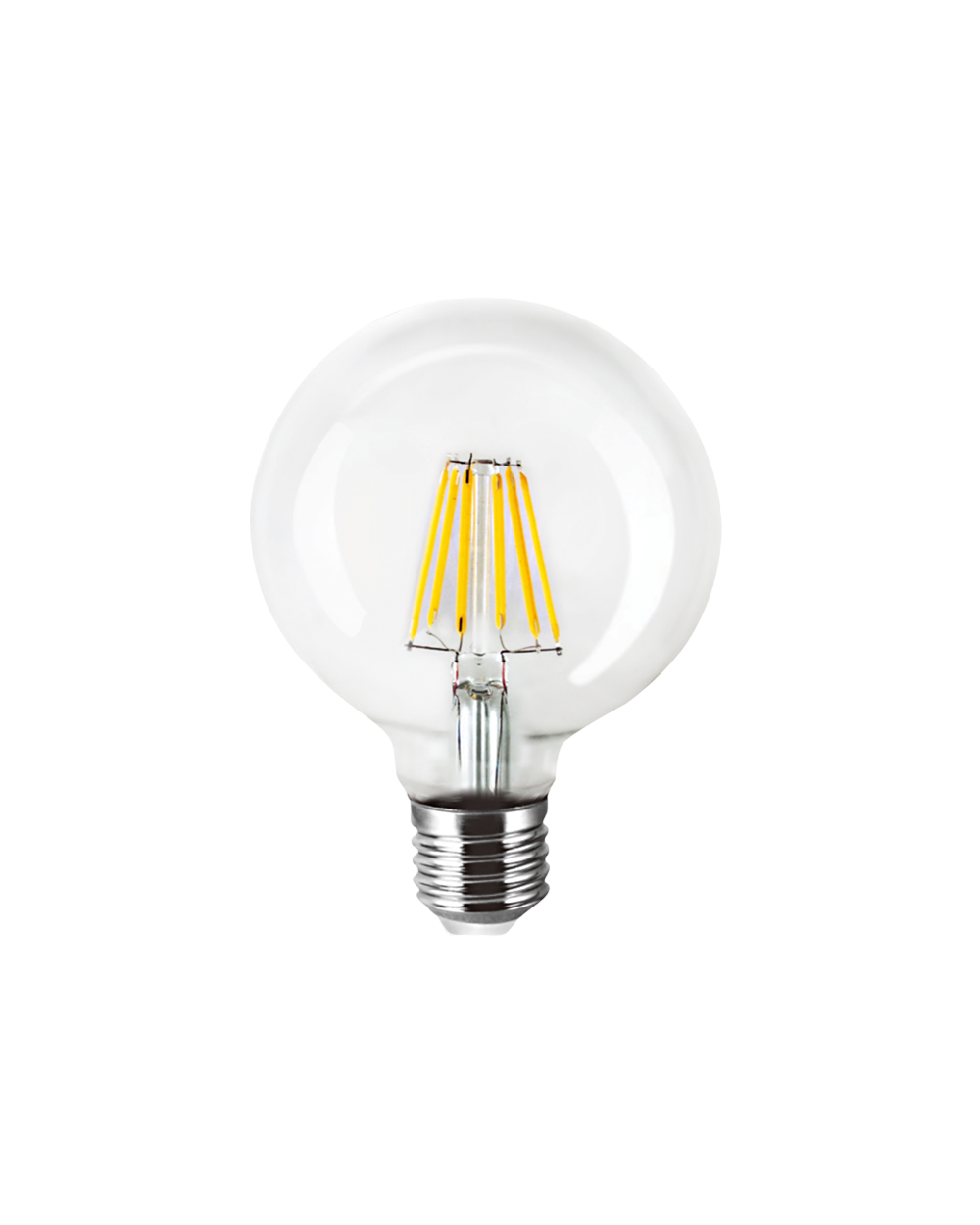 Λάμπα LED Filament φούσκα - G125 - Ε27 - 6W