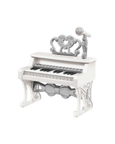 Παιδικό πιάνο mini με μικρόφωνο - 328-6237 - 233105 - White
