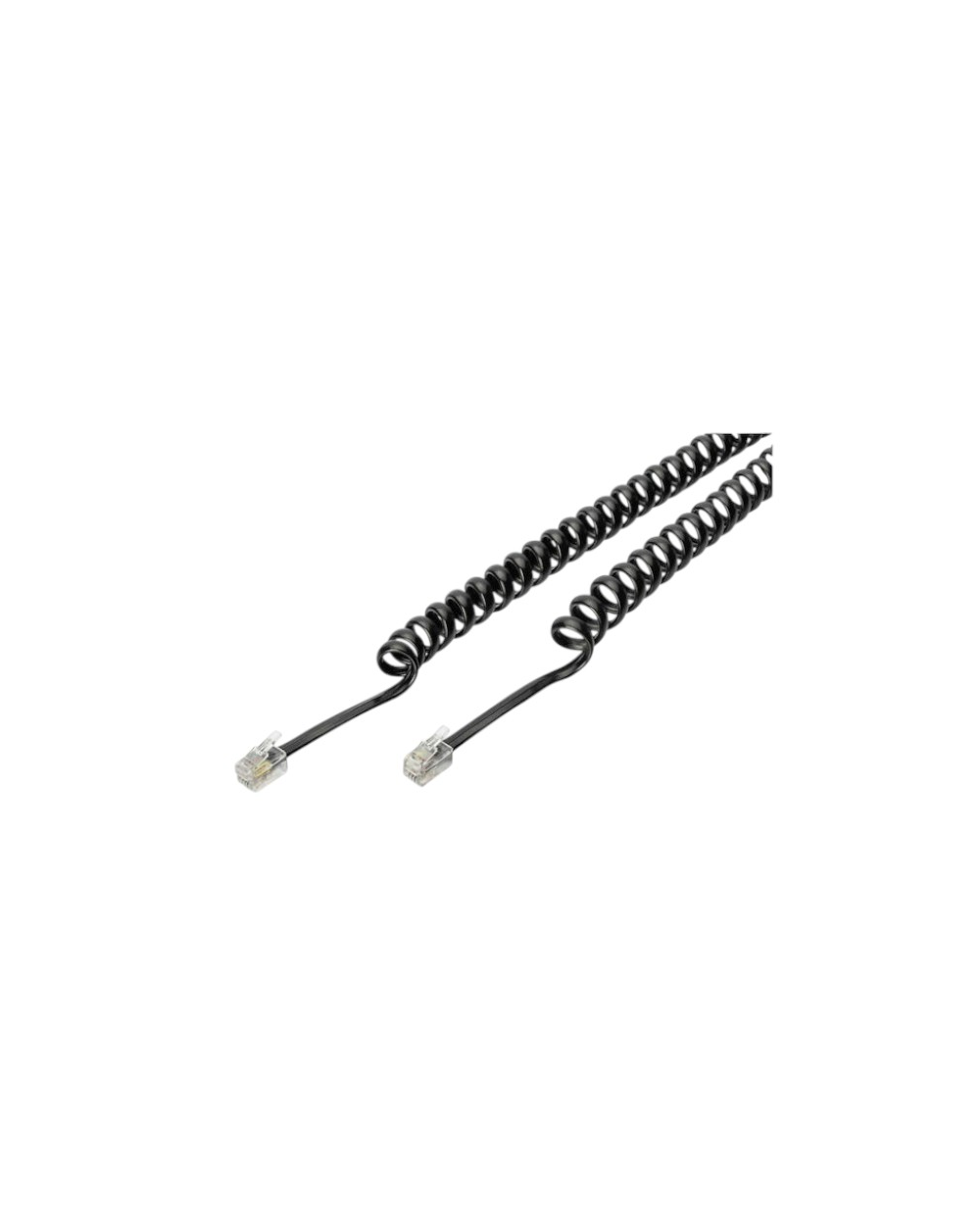 Καλώδιο γραμμής τηλεφώνου σπιράλ - 4P4C - 4m - 097060 - Black