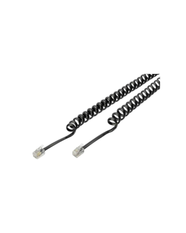 Καλώδιο γραμμής τηλεφώνου σπιράλ - 4P4C - 4m - 097060 - Black