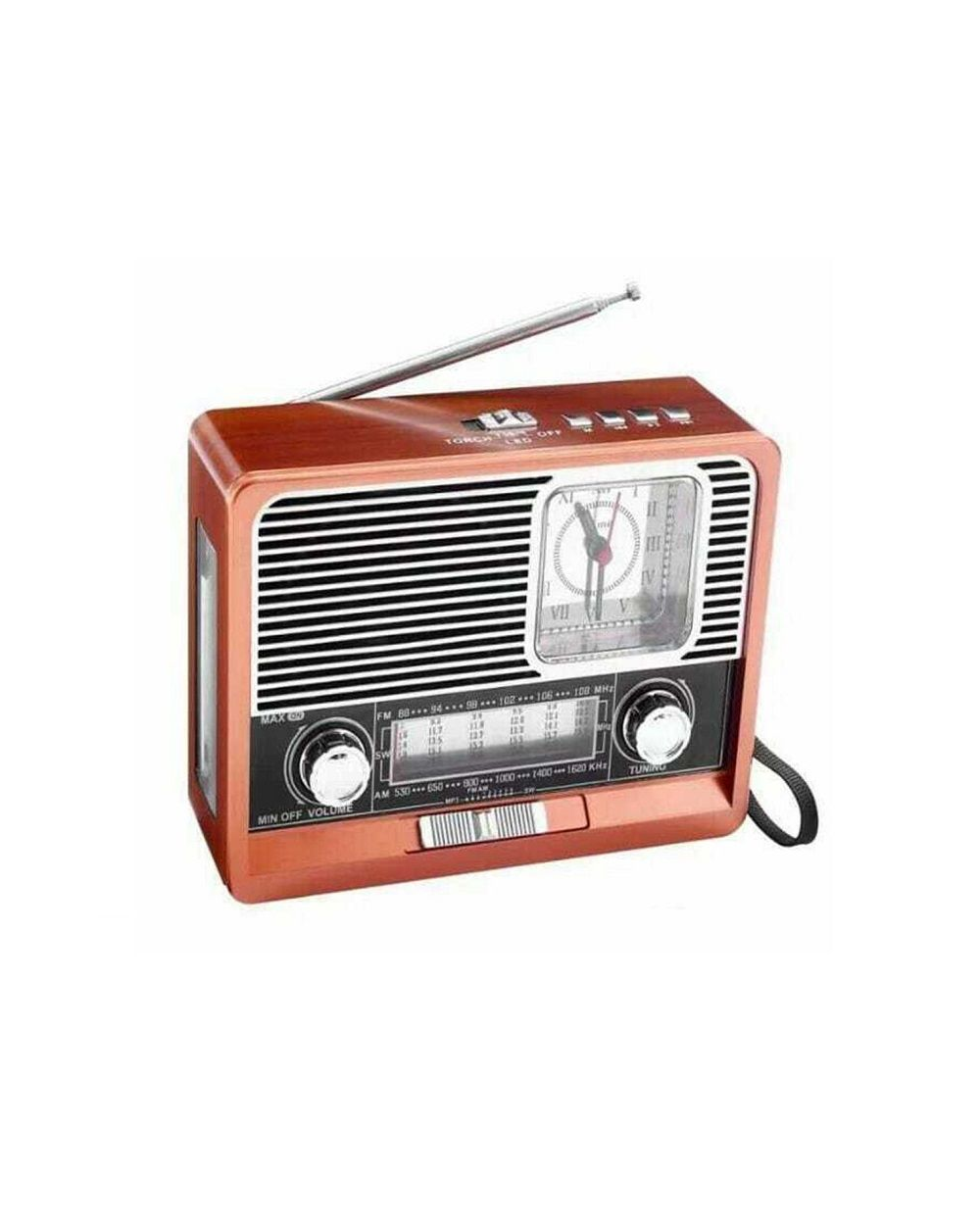 Επαναφορτιζόμενο ραδιόφωνο Retro - ΕK105 - 830128 - Brown