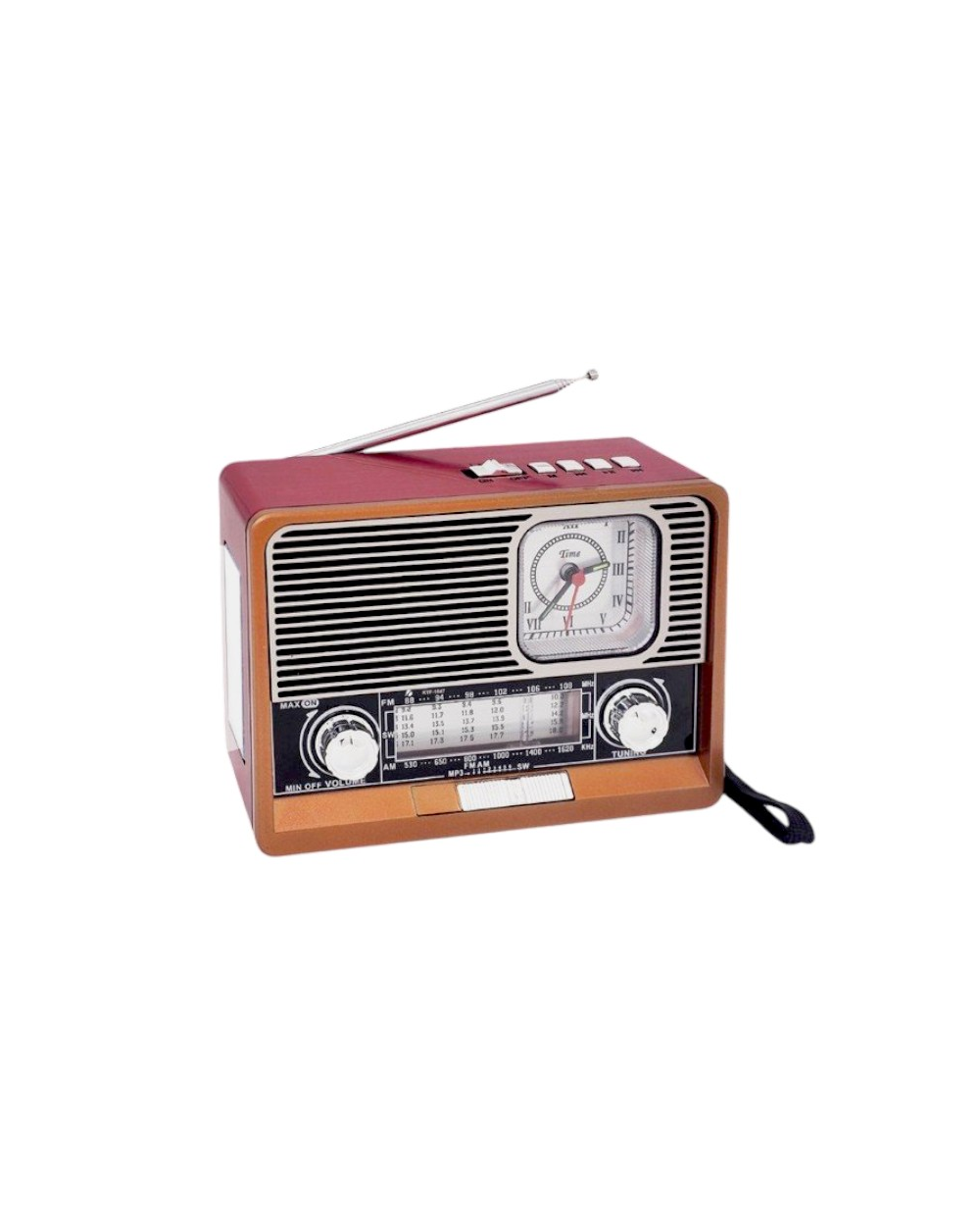 Επαναφορτιζόμενο ραδιόφωνο Retro - ΕK105 - 830128 - Red