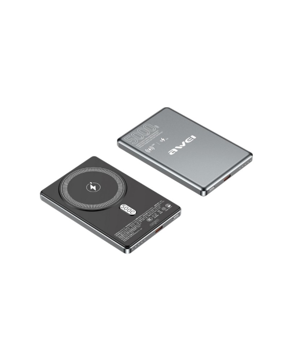 Μαγνητικό Powerbank ασύρματης φόρτισης - PA-30 - 5.000mah - AWEI