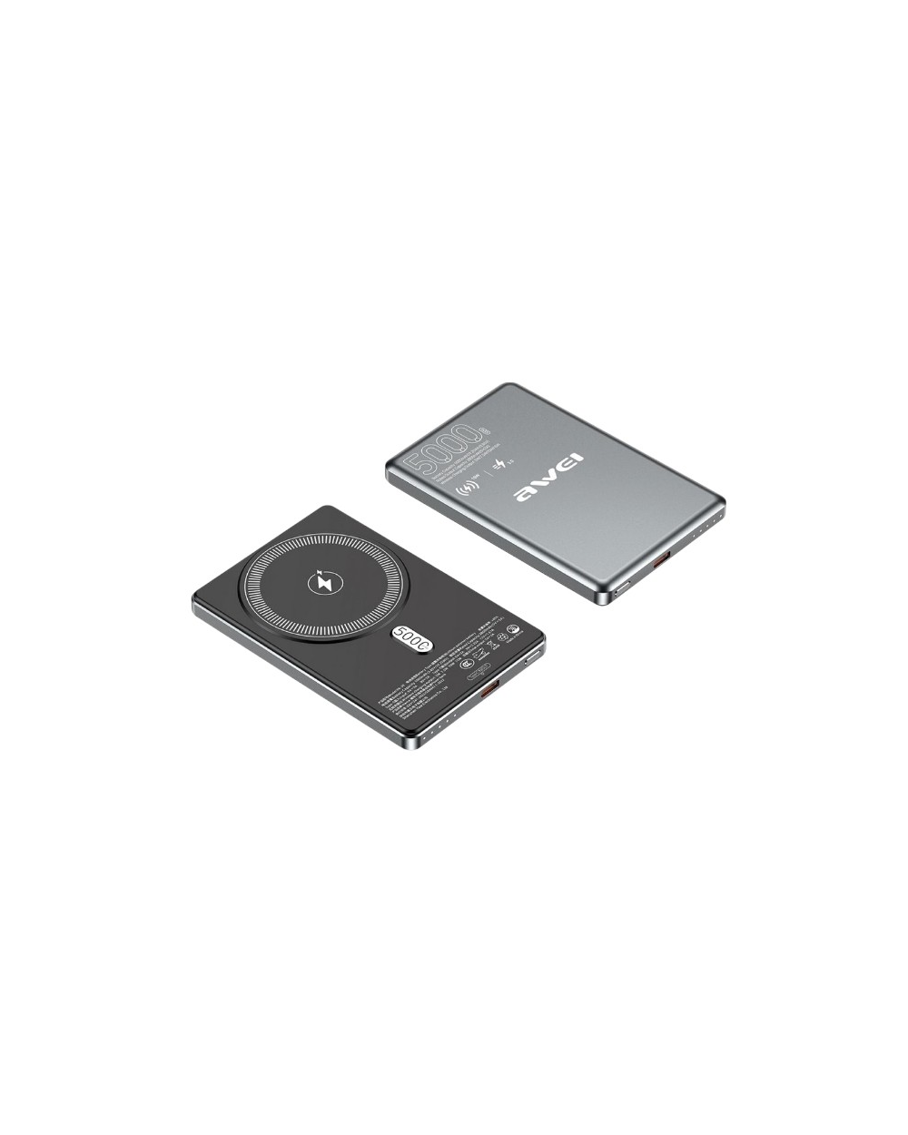 Μαγνητικό Powerbank ασύρματης φόρτισης - PA-30 - 5.000mah - AWEI